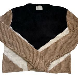Gotha 100% wool color block sweater made in Italy